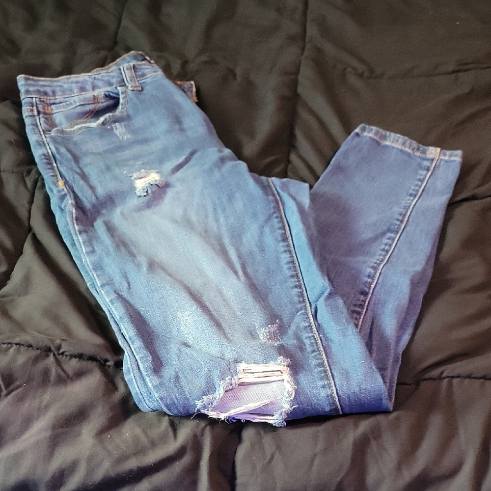 Light Blue Skinny Distressed Jeans